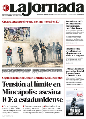 Prima pagina La Jornada di oggi - Quotidiano estero