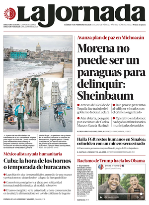 Prima pagina La Jornada di oggi - Quotidiano estero