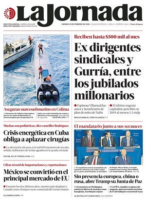 Prima pagina La Jornada di oggi - Quotidiano estero