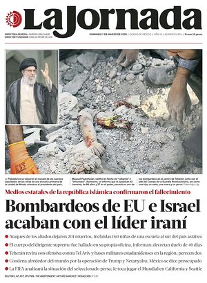 Prima pagina La Jornada di oggi - Quotidiano estero