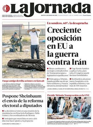 Prima pagina La Jornada di oggi - Quotidiano estero