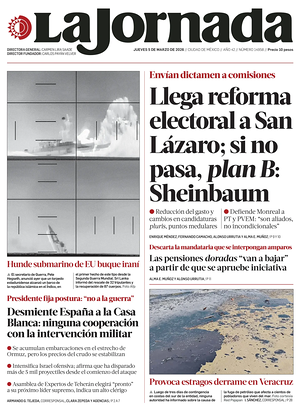 Prima pagina La Jornada di oggi - Quotidiano estero