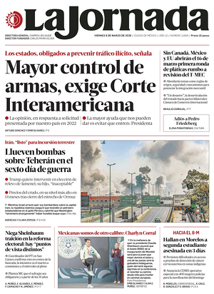 Prima pagina La Jornada di oggi - Quotidiano estero