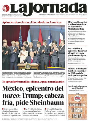 Prima pagina La Jornada di oggi - Quotidiano estero