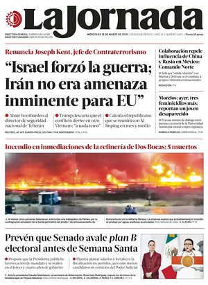 Prima pagina La Jornada di oggi - Quotidiano estero