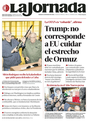 Prima pagina La Jornada di oggi - Quotidiano estero