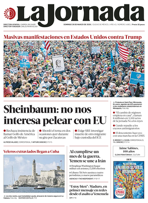Prima pagina La Jornada di oggi - Quotidiano estero