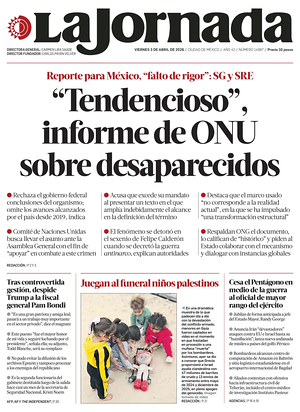 Prima pagina La Jornada di oggi - Quotidiano estero