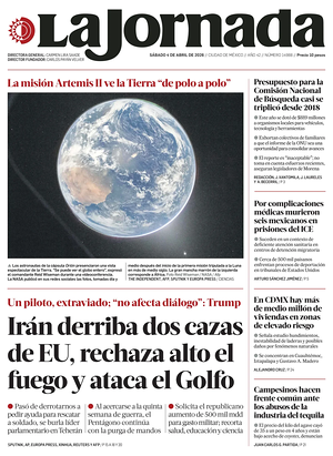 Prima pagina La Jornada di oggi - Quotidiano estero