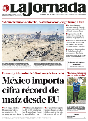 Prima pagina La Jornada di oggi - Quotidiano estero