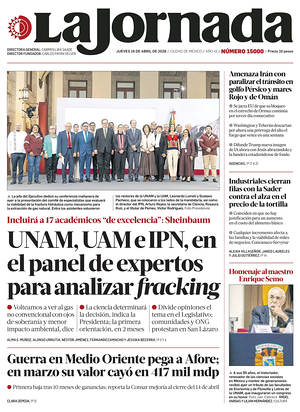Prima pagina La Jornada di oggi - Quotidiano estero