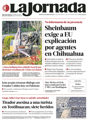 Prima pagina La Jornada di oggi - Quotidiano estero
