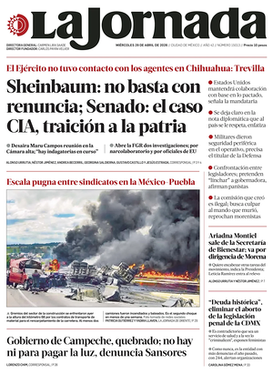 La Jornada prima pagina