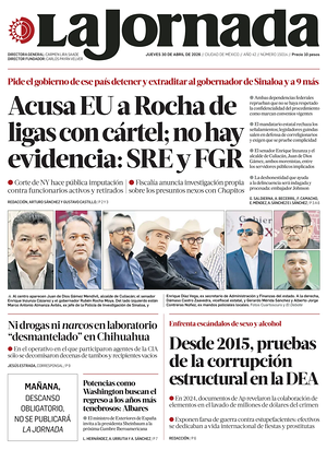 La Jornada prima pagina