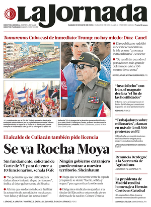 Prima pagina La Jornada di oggi - Quotidiano estero
