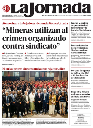 Prima pagina La Jornada di oggi - Quotidiano estero