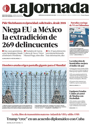 Prima pagina La Jornada di oggi - Quotidiano estero