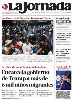 Prima pagina La Jornada di oggi - Quotidiano estero