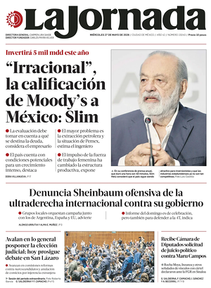 Prima pagina La Jornada di oggi - Quotidiano estero
