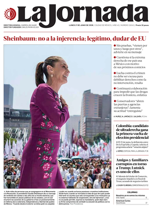 Prima pagina La Jornada di oggi - Quotidiano estero