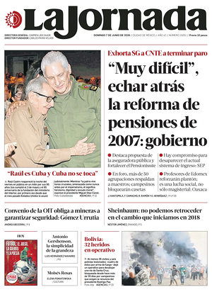 Prima pagina La Jornada di oggi - Quotidiano estero