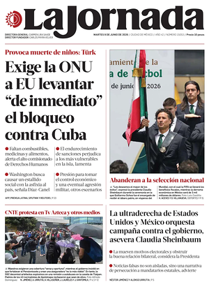 Prima pagina La Jornada di oggi - Quotidiano estero
