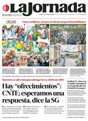 Prima pagina La Jornada di oggi - Quotidiano estero