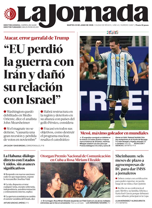 Prima pagina La Jornada di oggi - Quotidiano estero