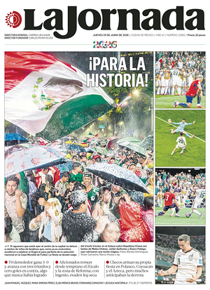 Prima pagina La Jornada di oggi - Quotidiano estero