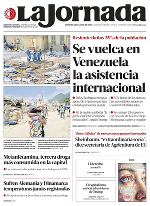 Prima pagina La Jornada di oggi - Quotidiano estero