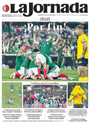 Prima pagina La Jornada di oggi - Quotidiano estero