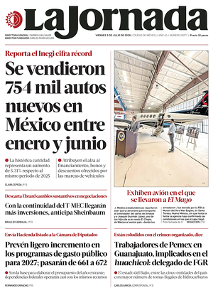 Prima pagina La Jornada di oggi - Quotidiano estero