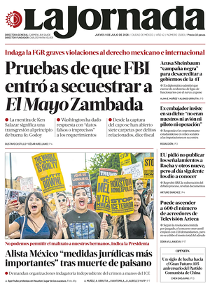 Prima pagina La Jornada di oggi - Quotidiano estero