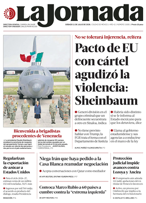 Prima pagina La Jornada di oggi - Quotidiano estero