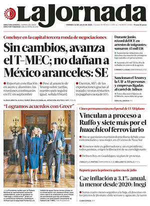 Prima pagina La Jornada di oggi - Quotidiano estero