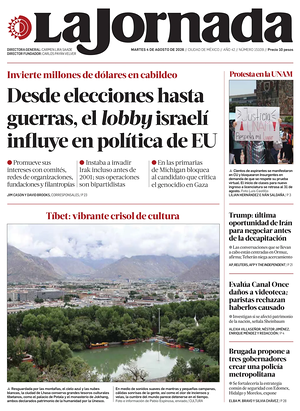 Prima pagina La Jornada di oggi - Quotidiano estero