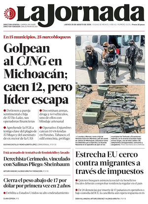 Prima pagina La Jornada di oggi - Quotidiano estero