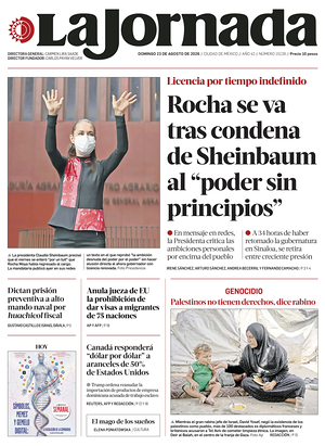 Prima pagina La Jornada di oggi - Quotidiano estero