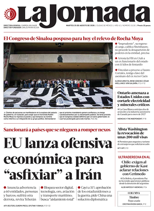 Prima pagina La Jornada di oggi - Quotidiano estero