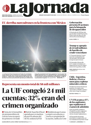 Prima pagina La Jornada di oggi - Quotidiano estero