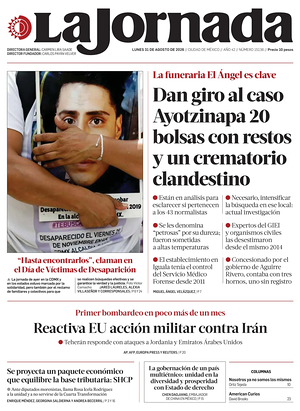 Prima pagina La Jornada di oggi - Quotidiano estero