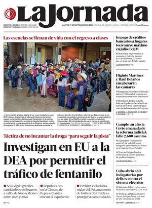 Prima pagina La Jornada di oggi - Quotidiano estero