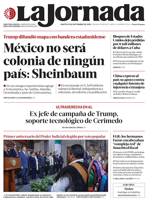 Prima pagina La Jornada di oggi - Quotidiano estero