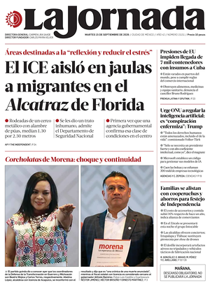 Prima pagina La Jornada di oggi - Quotidiano estero