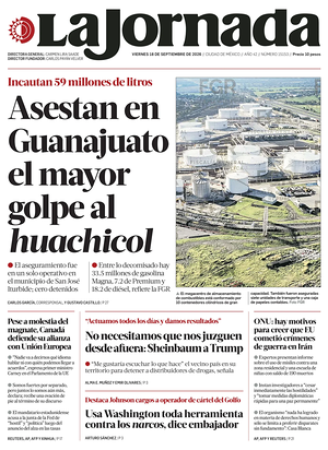 Prima pagina La Jornada di oggi - Quotidiano estero