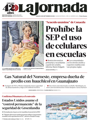 Prima pagina La Jornada di oggi - Quotidiano estero