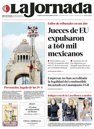 Prima pagina La Jornada di oggi - Quotidiano estero