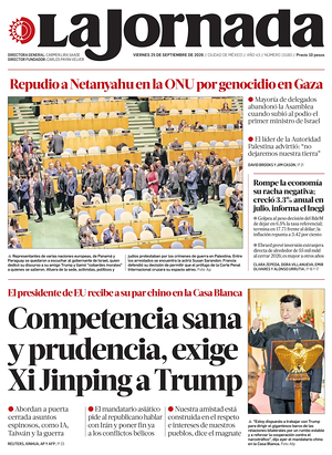 Prima pagina La Jornada di oggi - Quotidiano estero