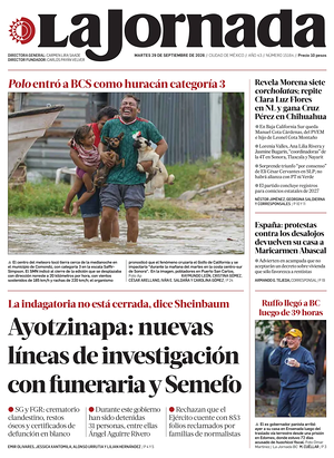 Prima pagina La Jornada di oggi - Quotidiano estero