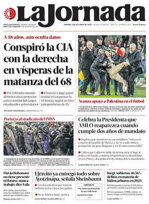 Prima pagina La Jornada di oggi - Quotidiano estero